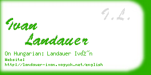 ivan landauer business card